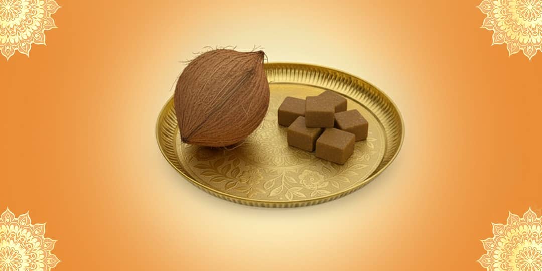 Offer Coconut and Jaggery