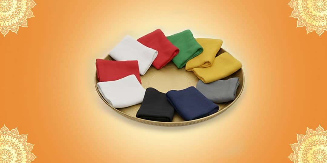 Offer Navgraha Vastra Set (9 Different Coloured Cloths - Each Representing One Planet)