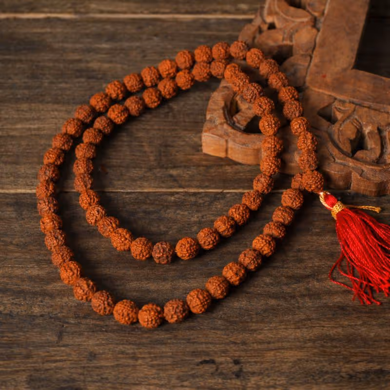 5-Mukhi Rudraksha Mala Abhimantrit at Shri Omkareshwar Jyotirlinga