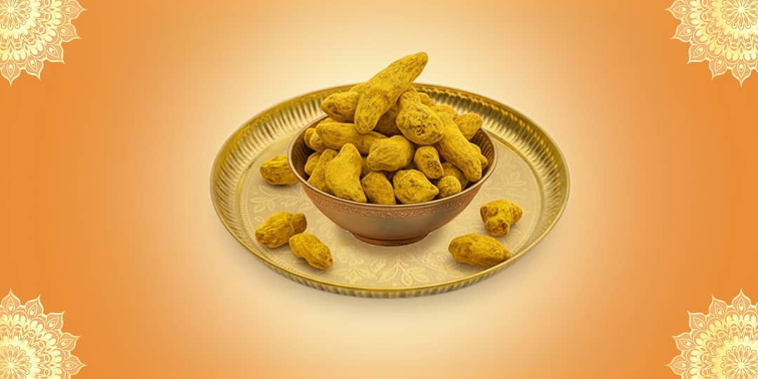 Offer Turmeric Root to Maa Baglamukhi