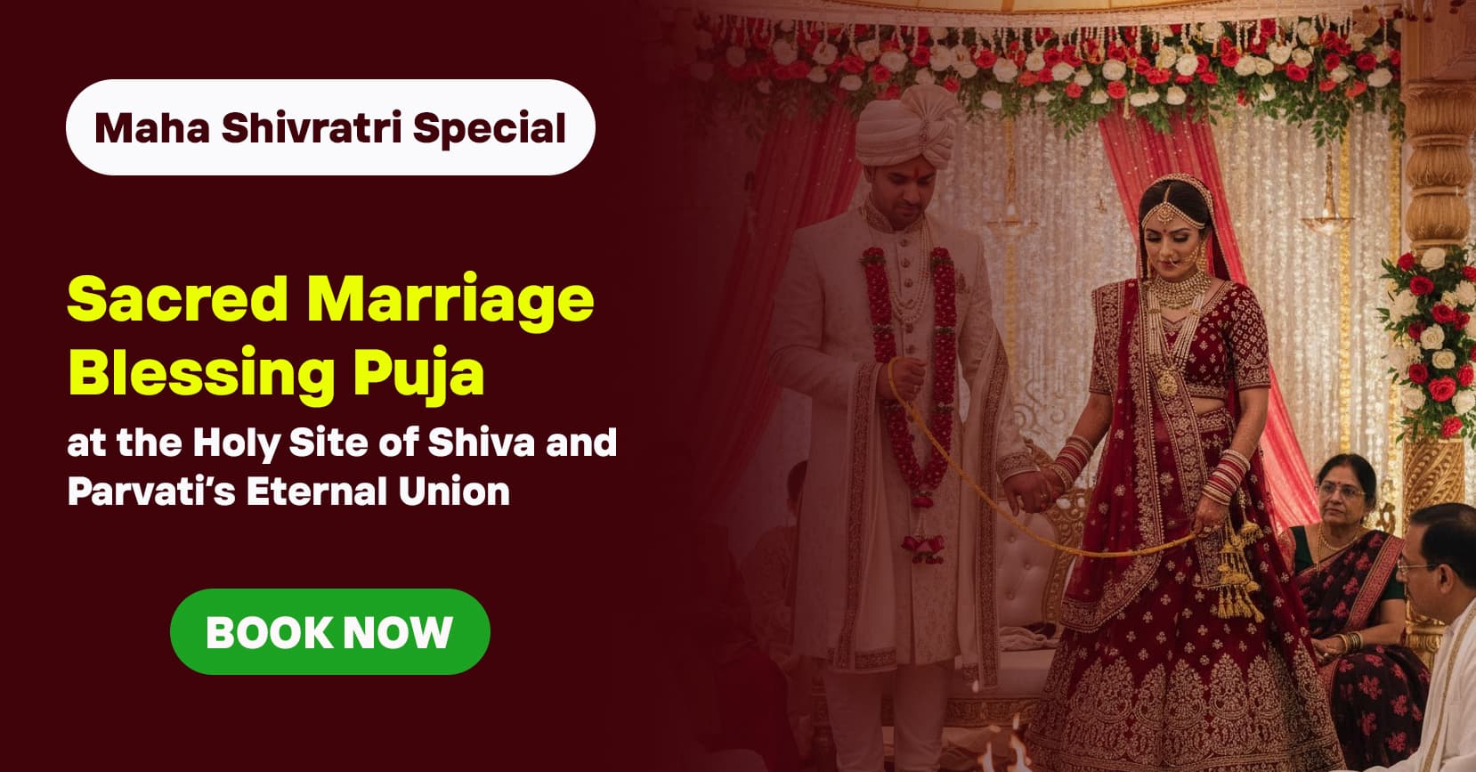 Sacred Marriage Blessing Puja at the Holy Site of Shiva-Parvati’s Eternal Union