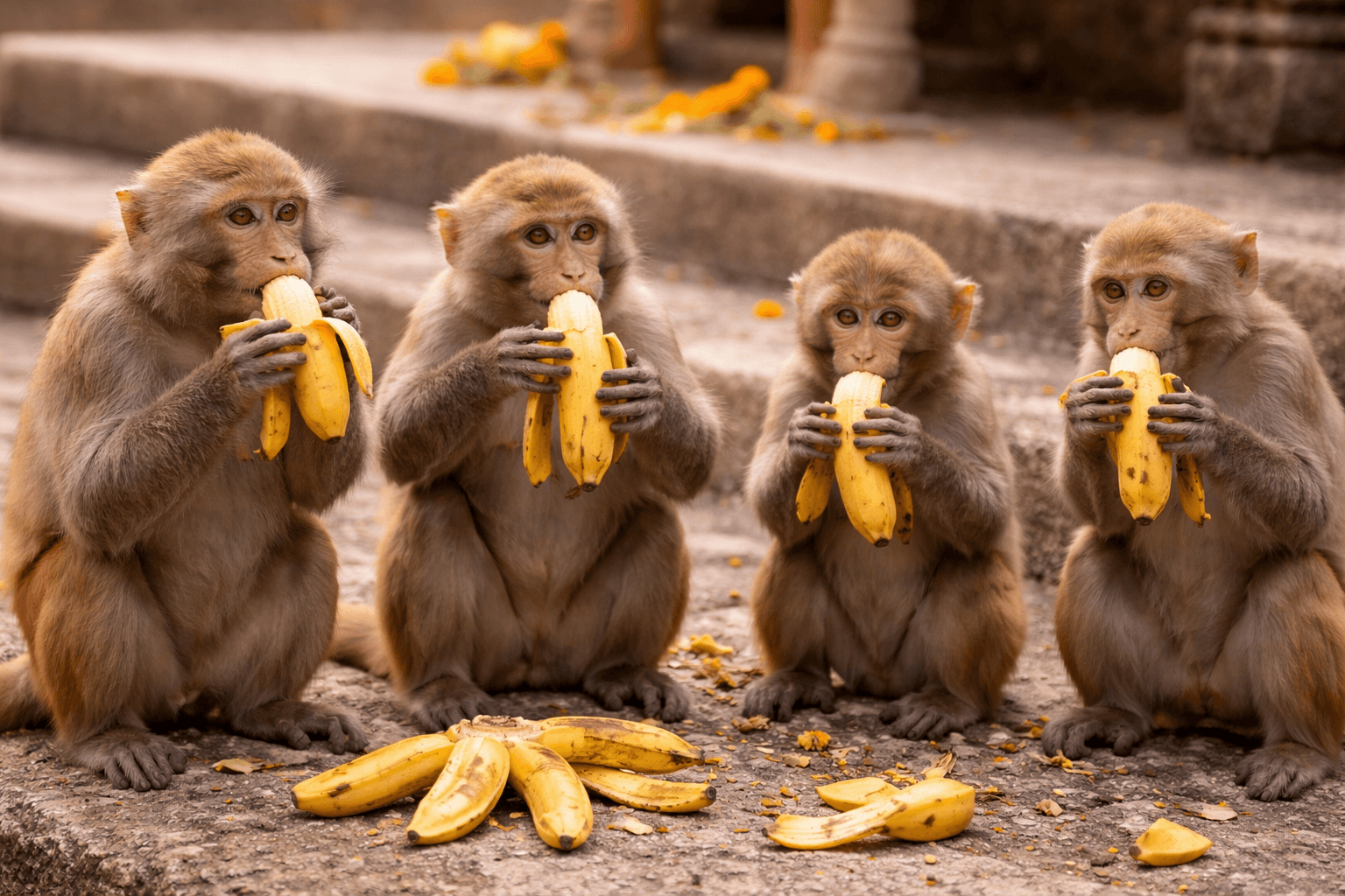Feed Bananas to 5 Monkeys