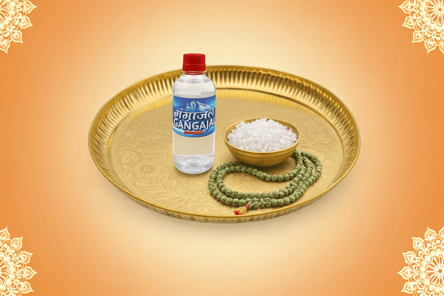Offer Ganga Jal, Mishri and Tulsi Mala