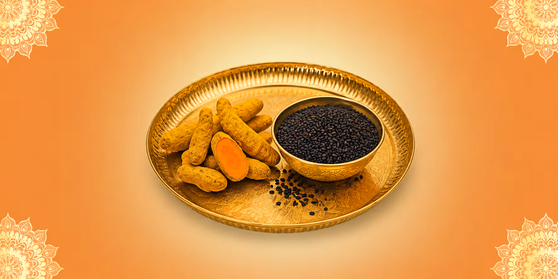 Offer Turmeric Root to Maa Baglamukhi and Black Sesame Seeds to Kaal Bhairav